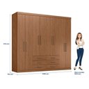 Ver imagem 4 de Guarda Roupa Casal 8 Portas 6 Gavetas Master