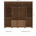 Ver imagem 5 de Guarda Roupa Casal 8 Portas e 6 Gavetas com Pés Master