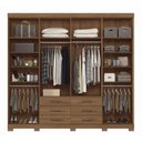 Ver imagem 5 de Guarda Roupa Casal 8 Portas e 6 Gavetas com Pés Master Marrom/Jatobá