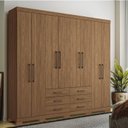 Ver imagem 2 de Guarda Roupa Casal 8 Portas 6 Gavetas Master com Pés