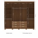Ver imagem 5 de Guarda Roupa Casal 8 Portas 6 Gavetas Master com Pés