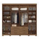 Ver imagem 5 de Guarda Roupa Casal 8 Portas e 6 Gavetas com Pés Master Marrom/Jatobá