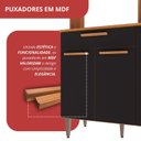 Ver imagem 7 de Armário de Cozinha 5 Portas 1 Gaveta Carol Preto/Freijó