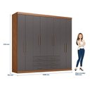 Ver imagem 4 de Guarda Roupa Casal 8 Portas 6 Gavetas Master