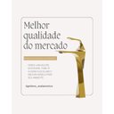 Ver imagem 7 de Torneira de Banheiro Lavabo Paris Monocomando 100% Premium Metal Alta Dourada