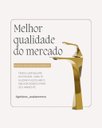 Ver imagem 7 de Torneira de Banheiro Lavabo Paris Monocomando 100% Premium Metal Alta Dourada