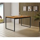 Ver imagem 2 de Mesa de Jantar 120x80 Moderna Estilo Industrial Tampo em Mdf Base de Aço