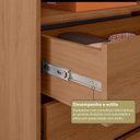 Ver imagem 4 de Guarda-Roupas Closet Modulado Roupeiro de Canto L sem Portas 6 Gavetas Versatille Yescasa