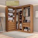 Ver imagem 6 de Guarda-Roupas Closet Modulado Roupeiro de Canto L sem Portas 6 Gavetas Versatille Yescasa