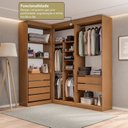 Ver imagem 6 de Guarda-Roupas Closet Modulado Roupeiro de Canto L sem Portas 6 Gavetas Versatille Yescasa