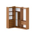 Ver imagem 2 de Guarda-Roupas Closet Modulado Roupeiro de Canto L sem Portas 6 Gavetas Versatille Yescasa