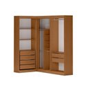 Ver imagem 2 de Guarda-Roupas Closet Modulado Roupeiro de Canto L sem Portas 6 Gavetas Versatille Yescasa
