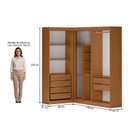 Ver imagem 3 de Guarda-Roupas Closet Modulado Roupeiro de Canto L sem Portas 6 Gavetas Versatille Yescasa