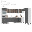 Ver imagem 5 de Torre Quente 1 Porta Basculante 2 Gavetas 70cm Menu Kitchen Fettuccine 