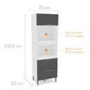 Ver imagem 4 de Torre Quente 1 Porta Basculante 2 Gavetas 70cm Menu Kitchen Fettuccine 