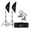 Kit Duplo Softbox Soquete E-27 Quádruplo Tripés 2m T-photo U Unica Unica - 1