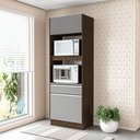 Ver imagem 1 de Torre Quente 2 Portas 1 Gaveta 2 Nichos para Forno Campanele 72cm