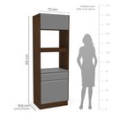 Ver imagem 2 de Torre Quente 2 Portas 1 Gaveta 2 Nichos para Forno Campanele 72cm