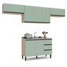 Cozinha Compacta Modulada 7 Portas 3 Gavetas Puxador Talharim  - 2