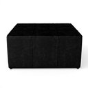 Ver imagem 5 de Puff Decorativo Para Sala de Estar Quadrado Milano 90x90cm W01 Couríssimo Preto - Lyam Decor