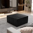 Ver imagem 2 de Puff Decorativo Para Sala de Estar Quadrado Milano 90x90cm W01 Couríssimo Preto - Lyam Decor