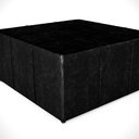 Ver mais imagens de Puff Decorativo Para Sala de Estar Quadrado Milano 90x90cm W01 Couríssimo Preto - Lyam Decor