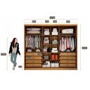 Ver imagem 2 de Guarda Roupa Solteiro 3 Portas e 6 Gavetas Sollo/logan Cumaru - Novo Horizonte