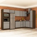 Ver imagem 1 de Cozinha Completa 8 Módulos 15 Portas 4 Gavetas Sem Tampo Campanele