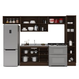 Cozinha Completa 5 Módulos 9 Portas 3 Gavetas Sem Tampo Campanele  - 6