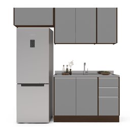 Cozinha Completa 3 Módulos 6 Portas 3 Gavetas Sem Tampo Campanele - 4