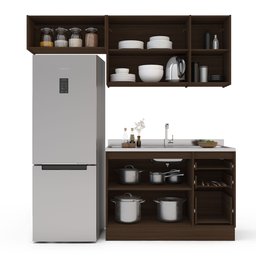 Cozinha Completa 3 Módulos 6 Portas 3 Gavetas Sem Tampo Campanele - 6