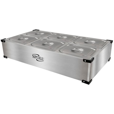 Buffet Salada de Bancada Spolu Gelo-x 6 Cubas Frias Spl-527