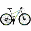 Ver imagem 1 de Bicicleta Aro 29 Cripto 24v Acera Freio Hidraulico Trava-k7 - 21" Branco-verde e Azul