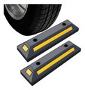 Ver imagem 1 de Kit Limitador de Vaga Bate Roda 10 Peças Estacionamento 56cm:Preto