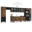 Ver imagem 4 de Armário Aéreo de Cozinha 3 Portas de Vidro Menu Kitchen Canelone 