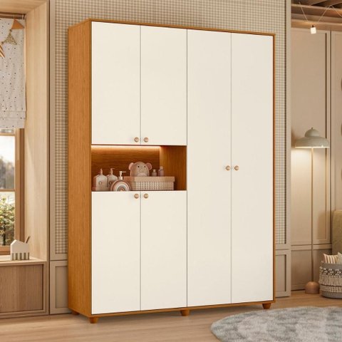 Guarda Roupa 6 Portas com Nicho Central Organizador