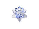 Ver imagem 1 de Enfeite Decoração de Cristal Vidro Flor de Lotus para Sala Quarto Cristaleira Pequeno 8cm:azul