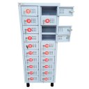 Ver imagem 1 de Armário Organizador de Celular 20 Porta Numeradas para Objetos Pequenos 122x43x28 cm