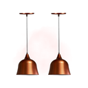 Ver imagem 1 de Kit 2 Luminárias Pendente Pião Teto Cozinha Sala Quarto Luxo Cor:Rosé