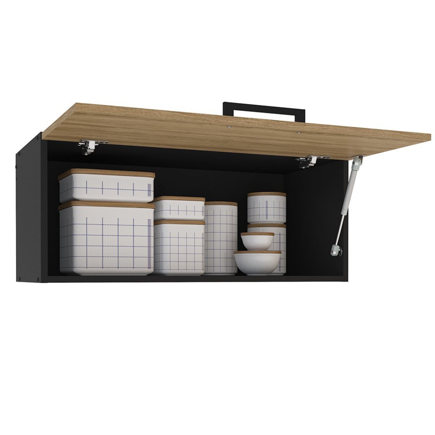 Armário Aéreo de Cozinha 1 Porta Basculante 80cm Menu Kitchen Raviolli  - 2