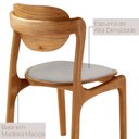 Ver imagem 5 de Conjunto Mesa de Jantar Helena Tampo Organico Laminado 4 Cadeiras Celeste Gold Natural Quartzo/Imbuia Marrom