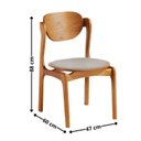 Ver imagem 3 de Conjunto Mesa de Jantar Helena Tampo Organico Laminado 4 Cadeiras Celeste Gold Natural Quartzo/Imbuia Marrom