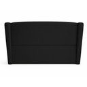 Ver imagem 1 de Cabeceira Cama Box Casal Catarina Fixação no Box Madeira Maciça Suede Preto