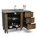 Ver imagem 2 de Balcão de Cozinha 2 Portas 3 Gavetas Menu Kitchen Canelone 
