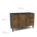 Ver imagem 3 de Balcão de Cozinha 2 Portas 3 Gavetas Menu Kitchen Canelone 