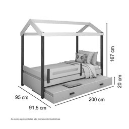 Cama Eliz Branca com Led e Cama Auxiliar - 2