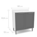 Ver imagem 3 de Balcão de Cozinha 2 Portas 80cm Menu Kitchen Fettuccine 