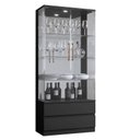 Ver imagem 1 de Cristaleira 2 Portas com Led Diamante Mavaular Cor Preto