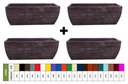 Ver imagem 1 de Kit 4 Vaso Planta 80x30 Jardineira Floreira Polietileno BGPLASTICOS AZUL TURQUESA 018
