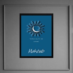 Quadro Maktub - Estava Escrito Nas Estrelas 24x18cm:madeira Preta - 2